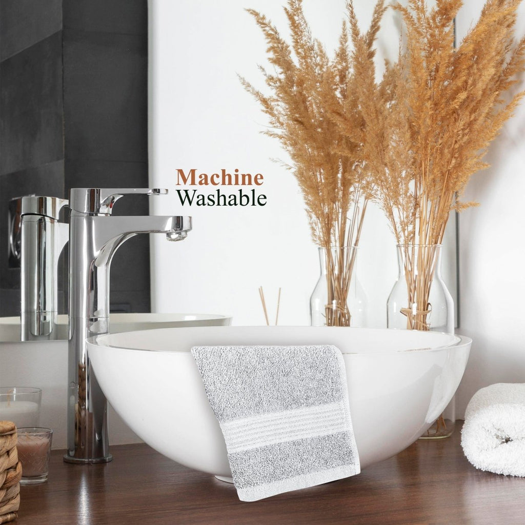 OLIVIA ROCCO Rhodes Towel White 100% Cotton Hotel Quality Soft Super Absorbent Hand Bath - Joe’s Haven