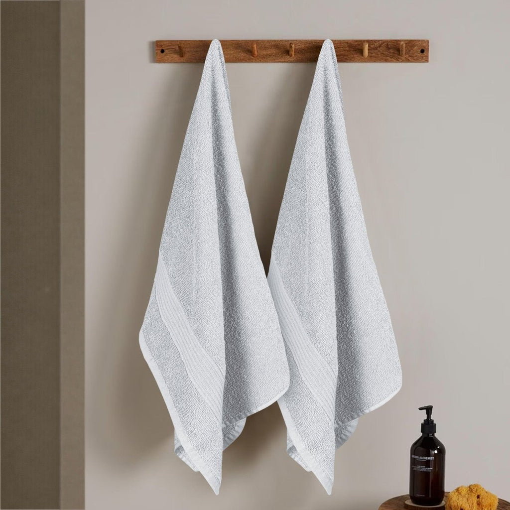 OLIVIA ROCCO Rhodes Towel White 100% Cotton Hotel Quality Soft Super Absorbent Hand Bath - Joe’s Haven