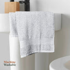OLIVIA ROCCO Rhodes Towel White 100% Cotton Hotel Quality Soft Super Absorbent Hand Bath - Joe’s Haven