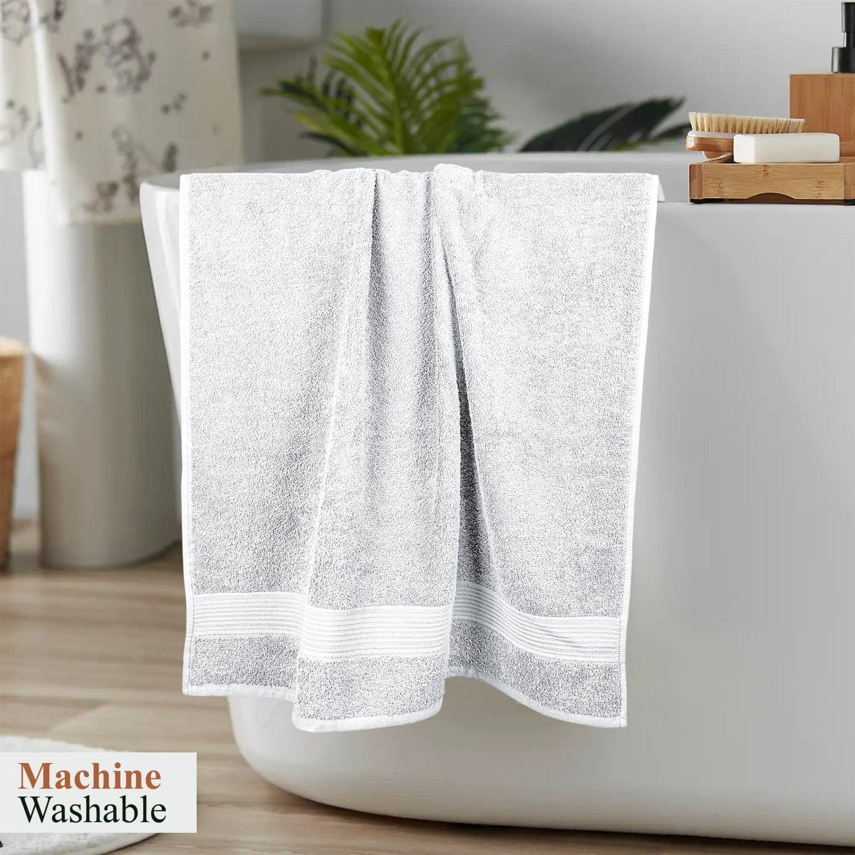 OLIVIA ROCCO Rhodes Towel White 100% Cotton Hotel Quality Soft Super Absorbent Hand Bath - Joe’s Haven