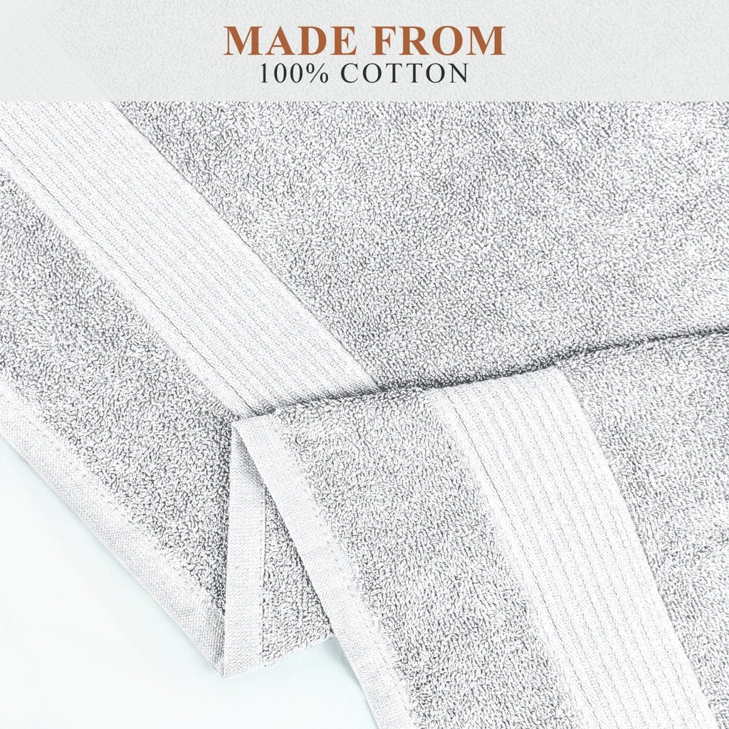 OLIVIA ROCCO Rhodes Towel White 100% Cotton Hotel Quality Soft Super Absorbent Hand Bath - Joe’s Haven