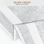 OLIVIA ROCCO Rhodes Towel White 100% Cotton Hotel Quality Soft Super Absorbent Hand Bath - Joe’s Haven