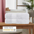 OLIVIA ROCCO Rhodes Towel White 100% Cotton Hotel Quality Soft Super Absorbent Hand Bath - Joe’s Haven
