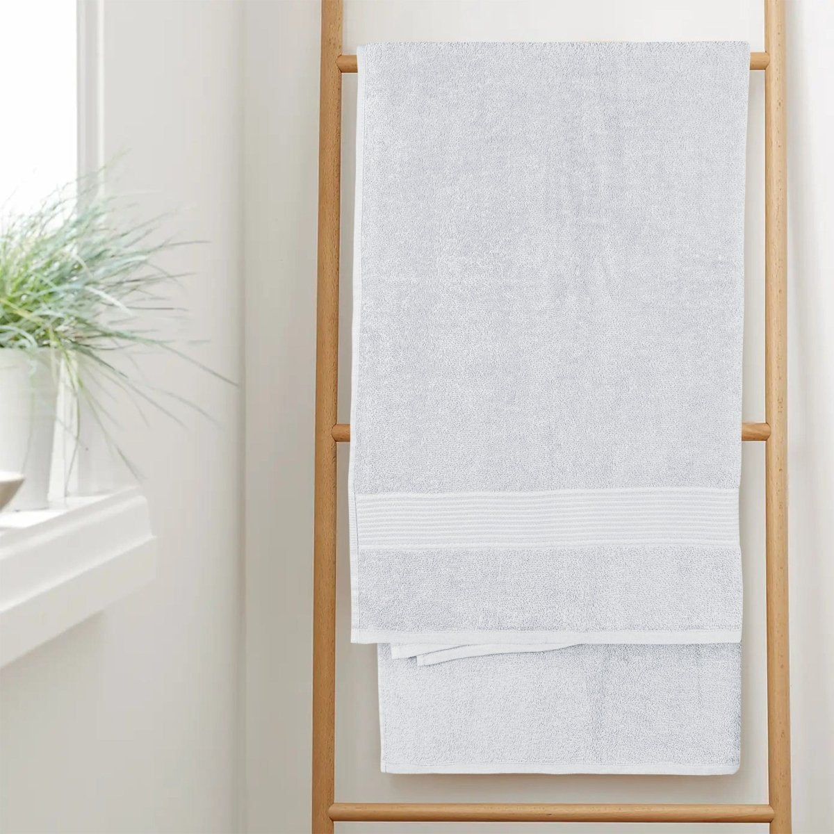 OLIVIA ROCCO Rhodes Towel White 100% Cotton Hotel Quality Soft Super Absorbent Hand Bath - Joe’s Haven