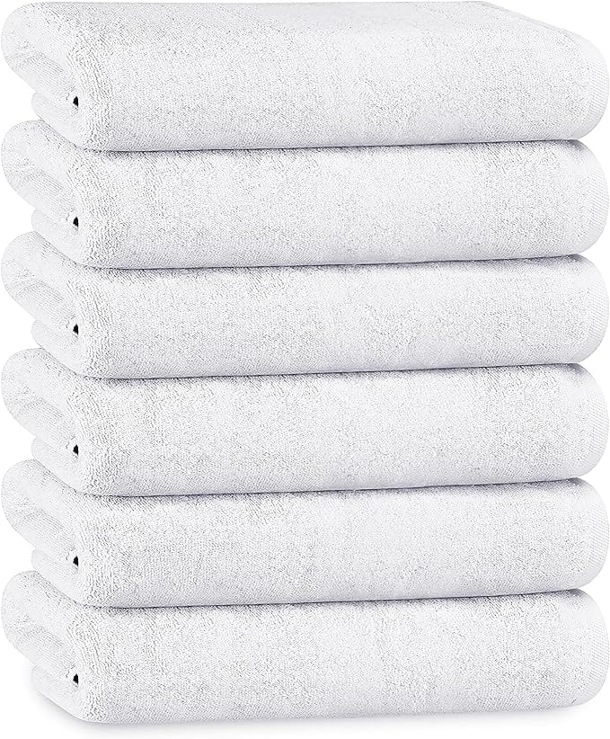 OLIVIA ROCCO Bath Sheets 500GSM Ultra Soft Super Absorbent Quick Dry Cotton White Grey Hotel - Quality Deep Fitted Easy - Care - Joe’s Haven