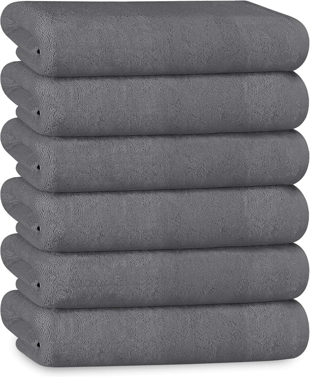 OLIVIA ROCCO Bath Sheets 500GSM Ultra Soft Super Absorbent Quick Dry Cotton White Grey Hotel - Quality Deep Fitted Easy - Care - Joe’s Haven