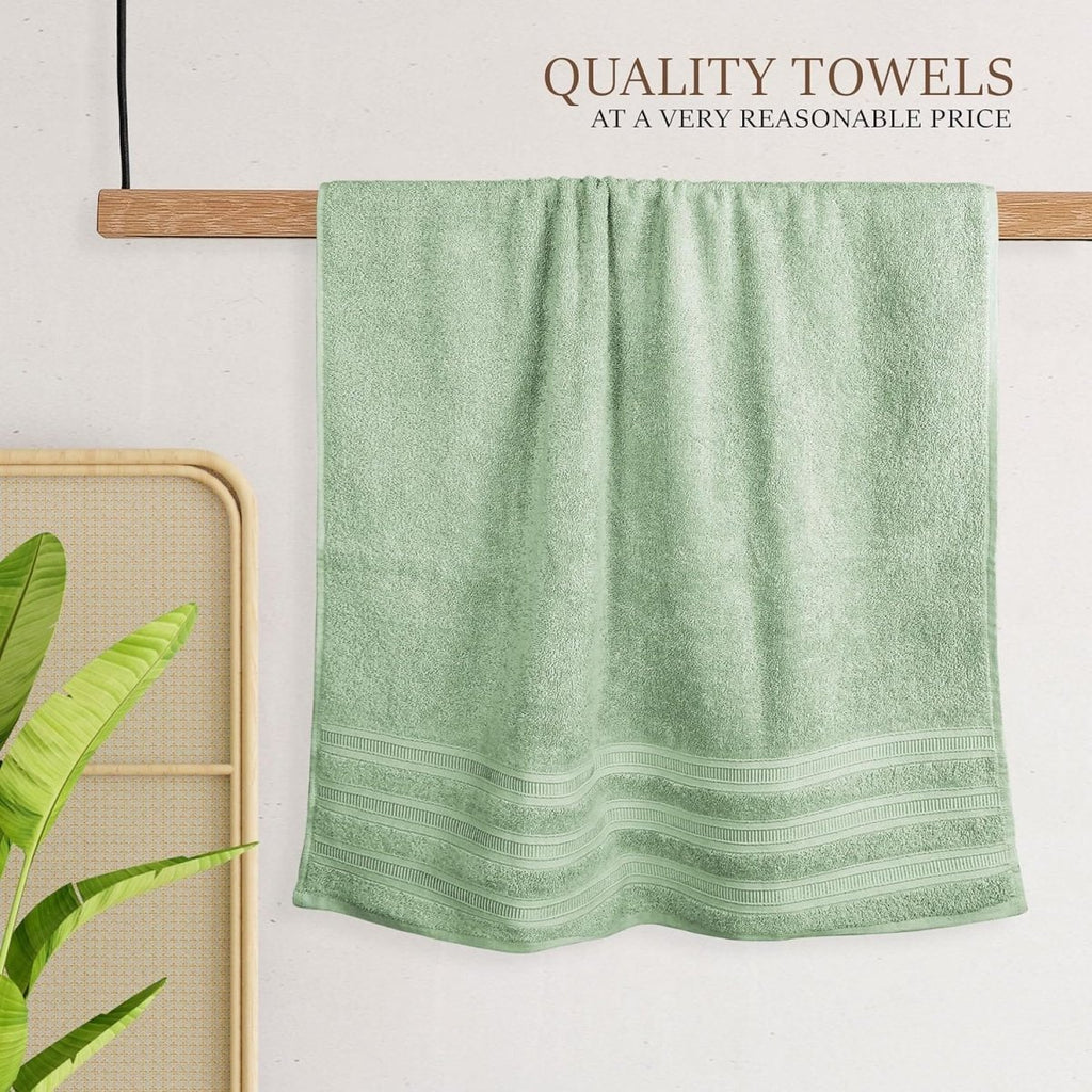 OLIVIA ROCCO Ritz Viscose Stripe Towels Super Soft Cotton Highly Absorbent Jumbo Bath - Joe’s Haven