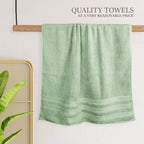 OLIVIA ROCCO Ritz Viscose Stripe Towels Super Soft Cotton Highly Absorbent Jumbo Bath - Joe’s Haven