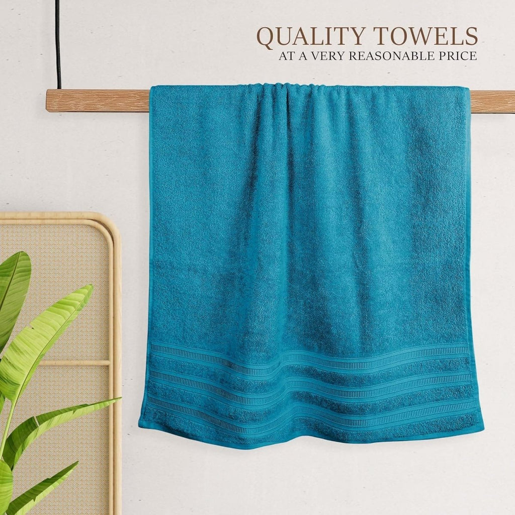 OLIVIA ROCCO Ritz Viscose Stripe Towels Super Soft Cotton Highly Absorbent Jumbo Bath - Joe’s Haven