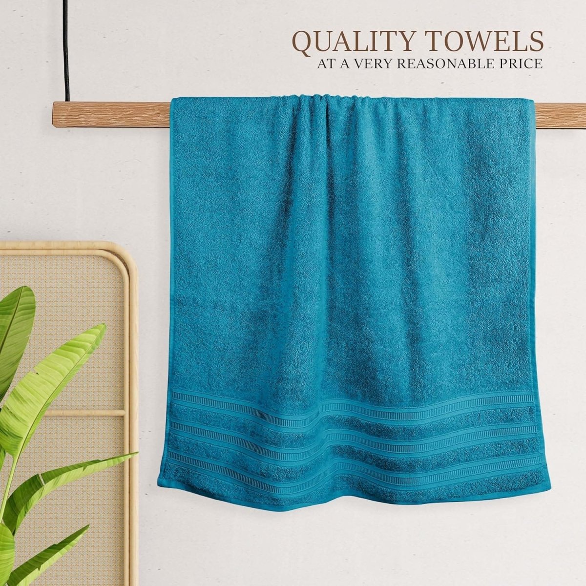 OLIVIA ROCCO Ritz Viscose Stripe Towels Super Soft Cotton Highly Absorbent Jumbo Bath - Joe’s Haven