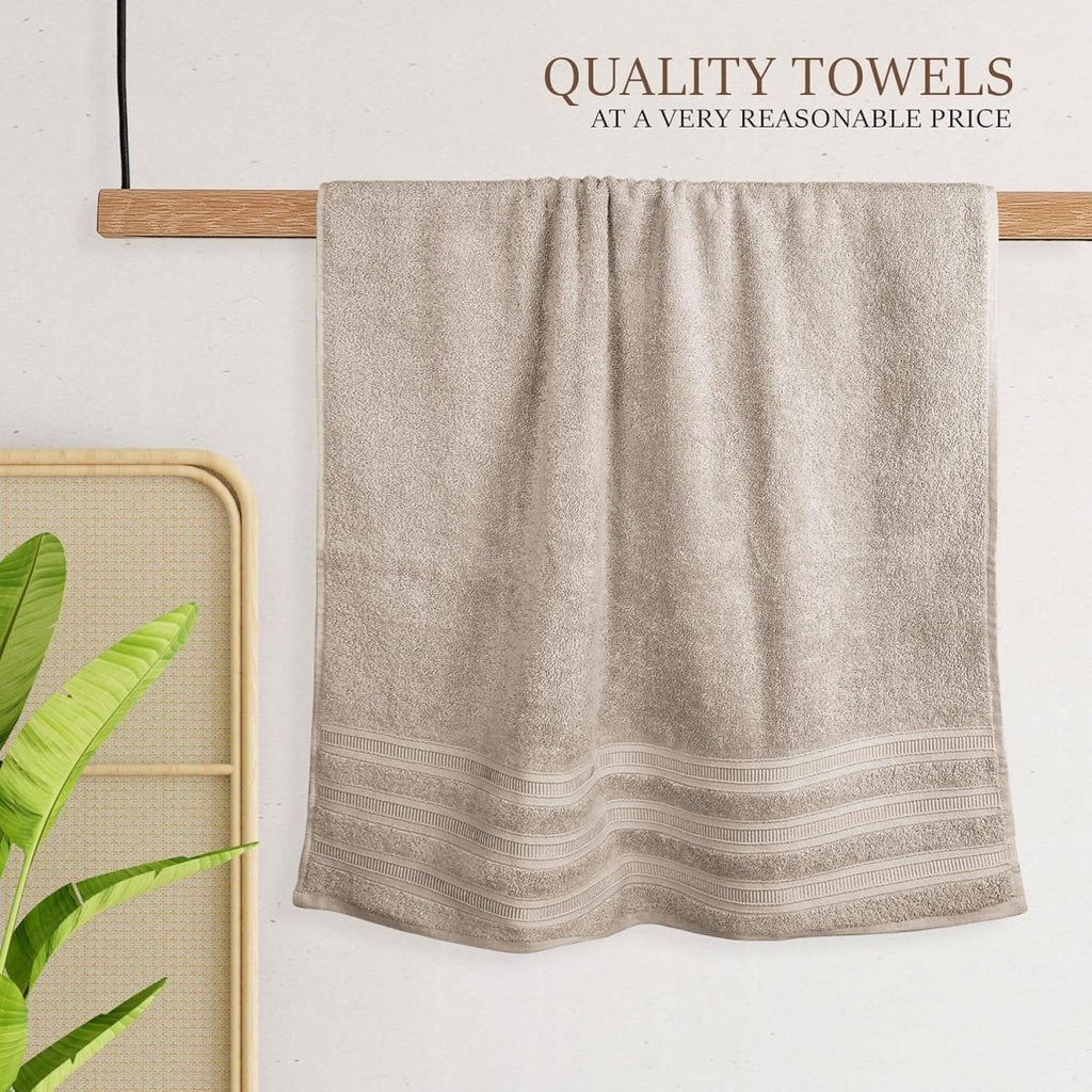 OLIVIA ROCCO Ritz Viscose Stripe Towels Super Soft Cotton Highly Absorbent Jumbo Bath - Joe’s Haven