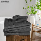 OLIVIA ROCCO Ritz Viscose Stripe Towels Super Soft Cotton Highly Absorbent Jumbo Bath - Joe’s Haven