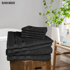 OLIVIA ROCCO Ritz Viscose Stripe Towels Super Soft Cotton Highly Absorbent Jumbo Bath - Joe’s Haven