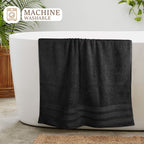 OLIVIA ROCCO Ritz Viscose Stripe Towels Super Soft Cotton Highly Absorbent Jumbo Bath - Joe’s Haven