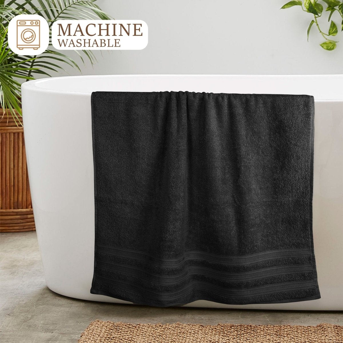 OLIVIA ROCCO Ritz Viscose Stripe Towels Super Soft Cotton Highly Absorbent Jumbo Bath - Joe’s Haven