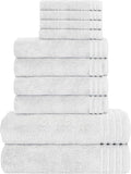 OLIVIA ROCCO Monaco 10 Piece Luxury Egyptian Cotton Towel Set 500 GSM With 4 Face Towels - Joe’s Haven
