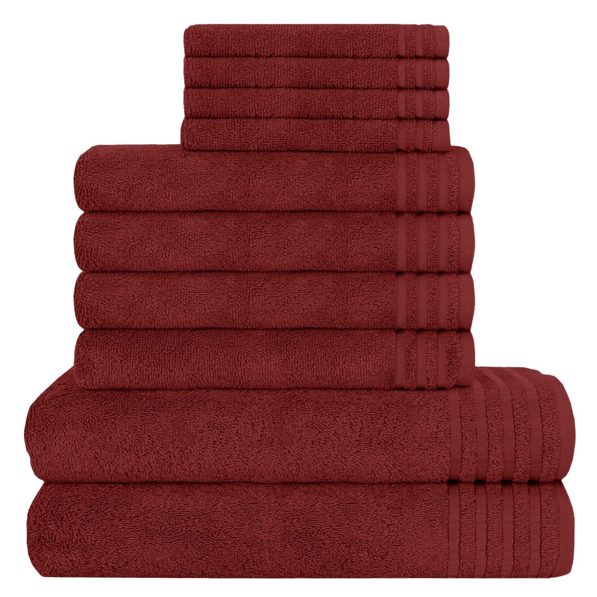 OLIVIA ROCCO Monaco 10 Piece Luxury Egyptian Cotton Towel Set 500 GSM With 4 Face Towels - Joe’s Haven