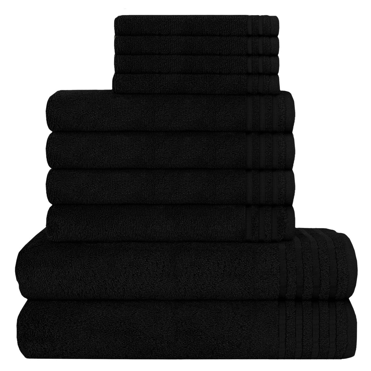 OLIVIA ROCCO Monaco 10 Piece Luxury Egyptian Cotton Towel Set 500 GSM With 4 Face Towels - Joe’s Haven