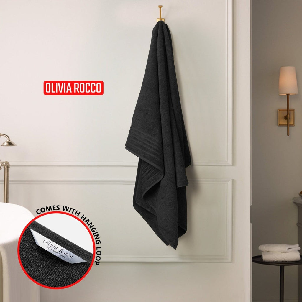 OLIVIA ROCCO Monaco 3 Pack Extra Large Bath Sheets 500GSM 100% Cotton Highly Absorbent - Joe’s Haven