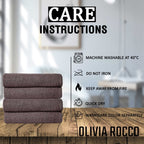 OLIVIA ROCCO Pack Of 4 Large Quick - Drying Indus Valley Cotton Bath Sheets 80x140cm - Joe’s Haven