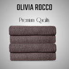 OLIVIA ROCCO Pack Of 4 Large Quick - Drying Indus Valley Cotton Bath Sheets 80x140cm - Joe’s Haven