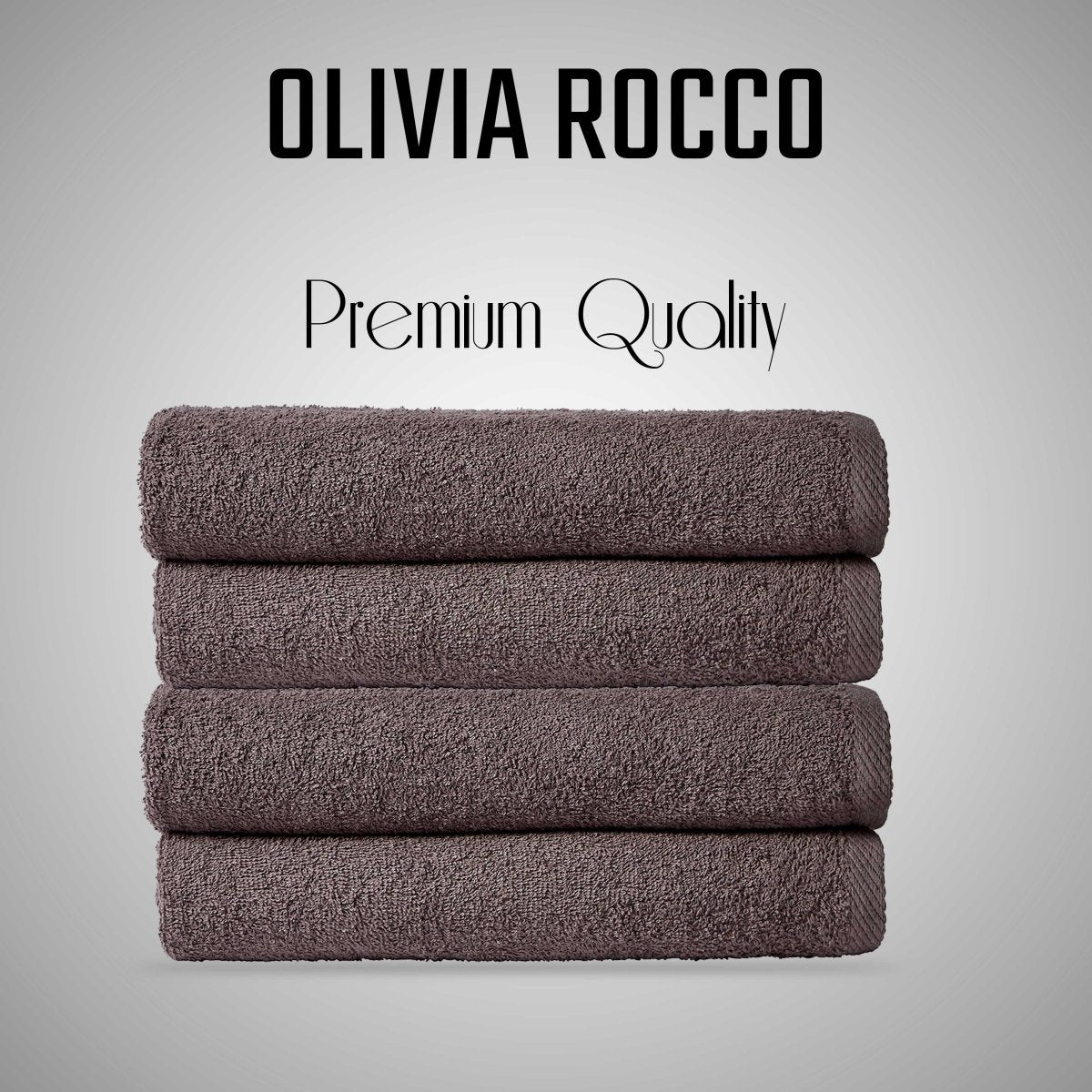 OLIVIA ROCCO Pack Of 4 Large Quick - Drying Indus Valley Cotton Bath Sheets 80x140cm - Joe’s Haven
