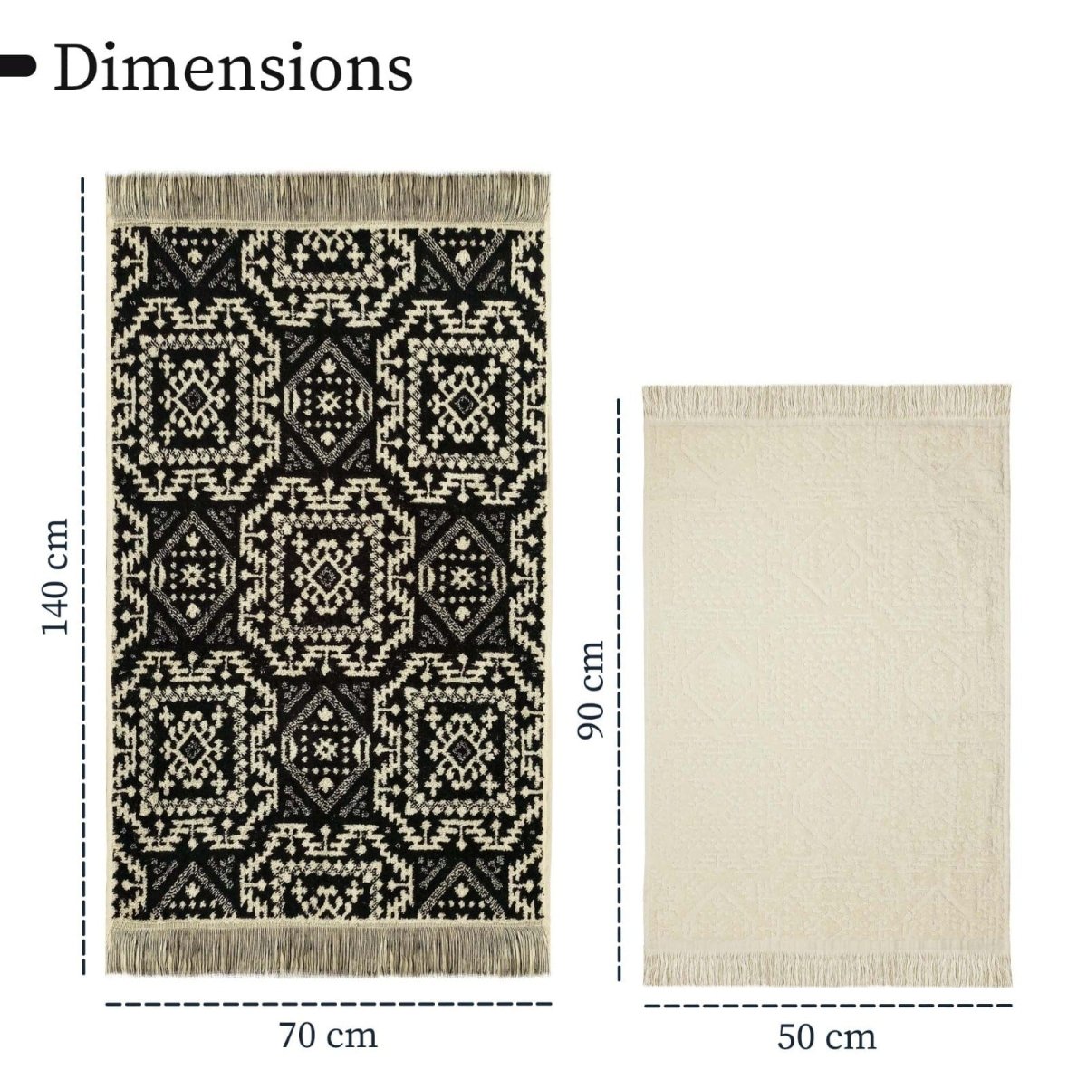 OLIVIA ROCCO 4 Piece Moroccan Towel Set 100% Cotton 500GSM High Absorbency Bath Towels - Joe’s Haven