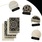 OLIVIA ROCCO 4 Piece Moroccan Towel Set 100% Cotton 500GSM High Absorbency Bath Towels - Joe’s Haven