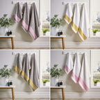 OLIVIA ROCCO Inca Diamond Jacquard 600GSM Cotton Towels Bath Sheets And Bath Towels Set - Joe’s Haven