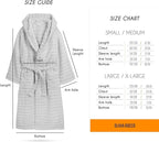 OLIVIA ROCCO Hydro Ribbed Ultra Soft 100% Cotton Hooded Bath Robe With Pockets And Belt