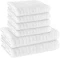 OLIVIA ROCCO Hydro Cotton Ribbed Towels Jumbo Bath Sheets 2 Pack Charcoal Highly - Joe’s Haven