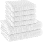 OLIVIA ROCCO Hydro Cotton Ribbed Towels Jumbo Bath Sheets 2 Pack Charcoal Highly - Joe’s Haven