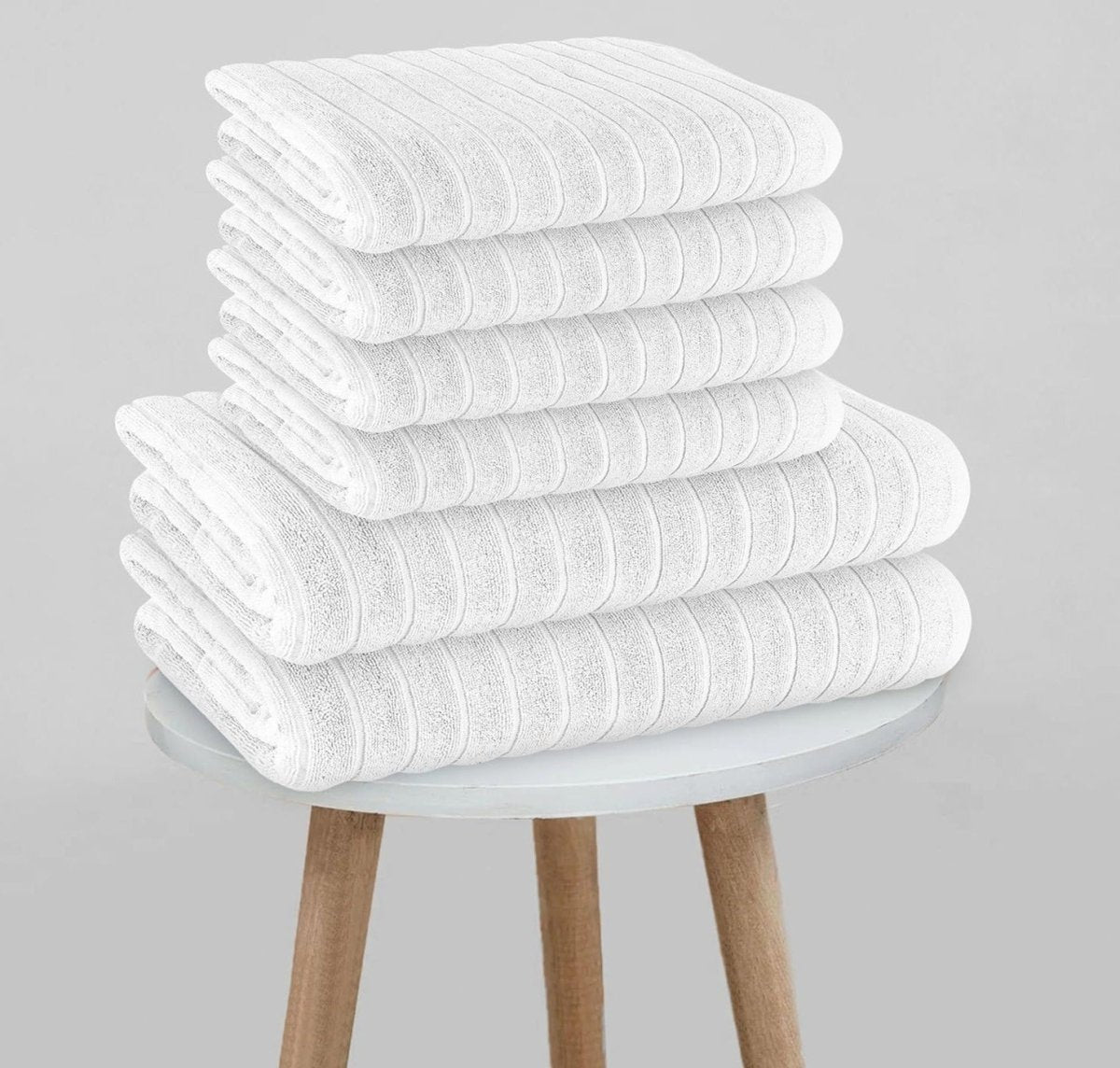 OLIVIA ROCCO Hydro Cotton Ribbed Towels Jumbo Bath Sheets 2 Pack Charcoal Highly - Joe’s Haven