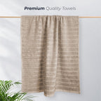 OLIVIA ROCCO Hydro Cotton Ribbed Towels Jumbo Bath Sheets 2 Pack Charcoal Highly - Joe’s Haven