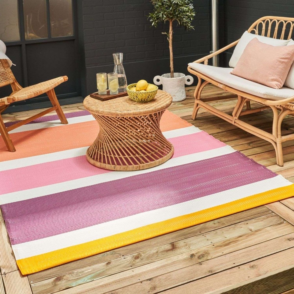Rainbow Outdoor Rug Pink | 1030 - Joe’s Haven