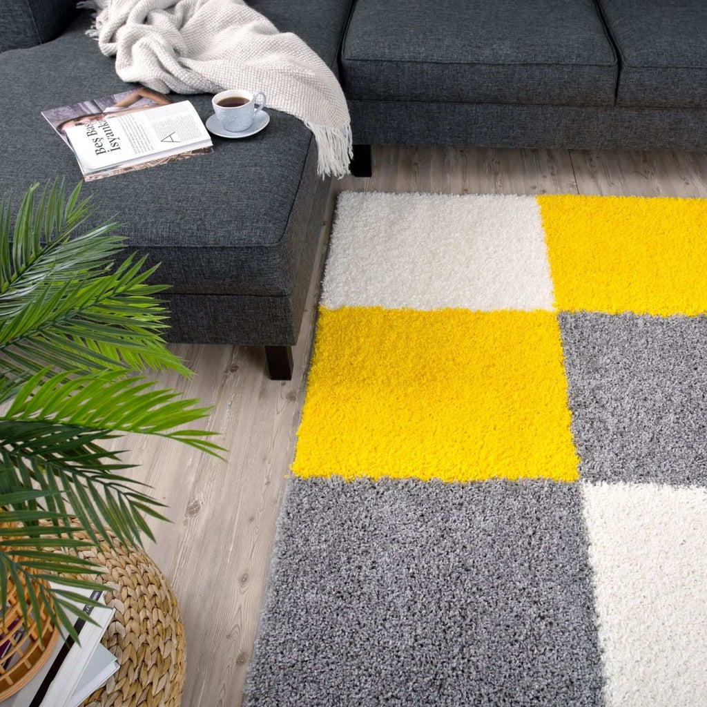 Myshaggy Geometric Yellow Rug - Joe’s Haven