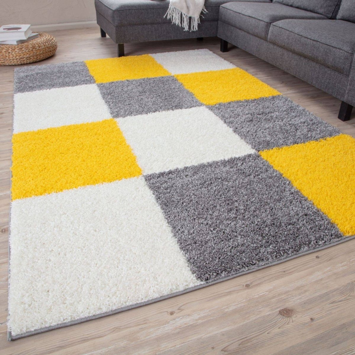 Myshaggy Geometric Yellow Rug - Joe’s Haven