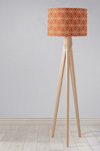 Orange and White Geometric Semi-Circle Design Lampshade, Ceiling or Table Lamp Shade - Joe’s Haven