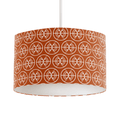 Orange and White Geometric Semi-Circle Design Lampshade, Ceiling or Table Lamp Shade - Joe’s Haven