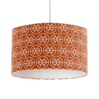 Orange and White Geometric Semi-Circle Design Lampshade, Ceiling or Table Lamp Shade - Joe’s Haven