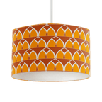 Orange and Yellow Geometric Arches Design Lampshade, Ceiling or Table Lamp Shade - Joe’s Haven