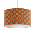Orange Drum Lampshade, Retro Circles Design Shade for Table, Floor or Ceiling Pendant Light - Joe’s Haven