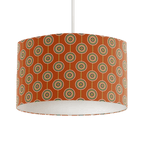 Orange Drum Lampshade, Retro Circles Design Shade for Table, Floor or Ceiling Pendant Light - Joe’s Haven