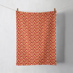 Orange Tea Towels with a 70's Retro Design, Dish Towels, Kitchen Towels - Joe’s Haven