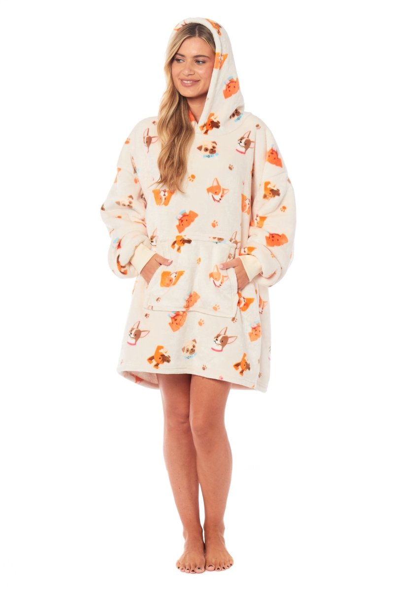 Oversized Hooded Reversible Sherpa Plush Fleece Hoodie - Joe’s Haven