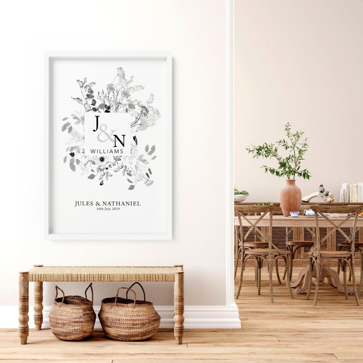 Personalised wedding anniversary gifts | wall art print - Joe’s Haven
