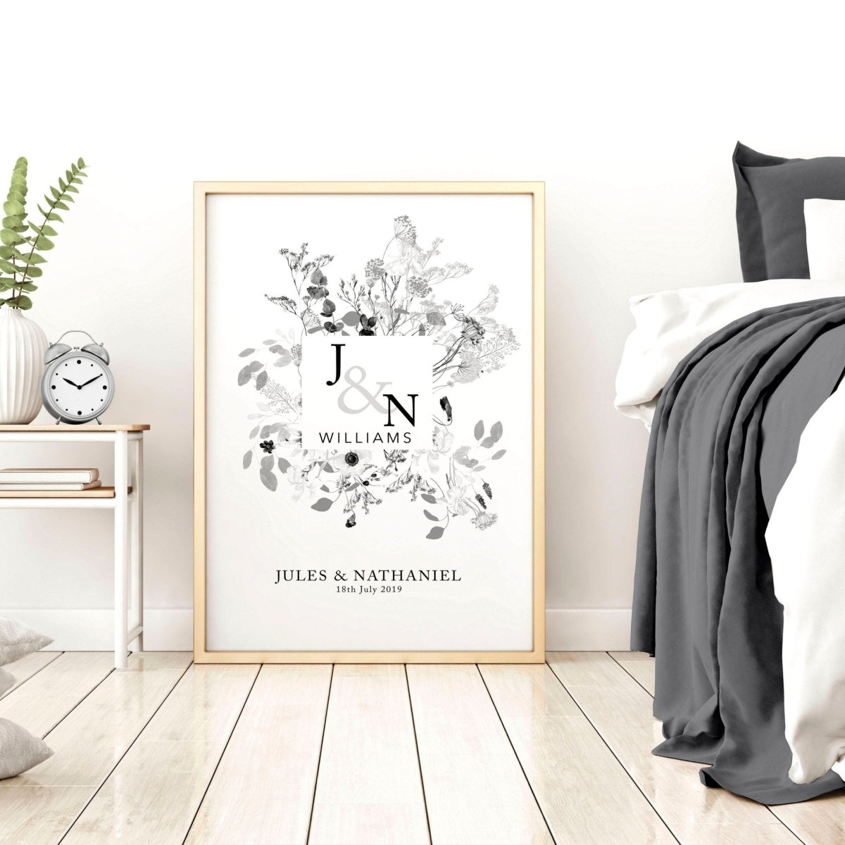 Personalised wedding anniversary gifts | wall art print - Joe’s Haven