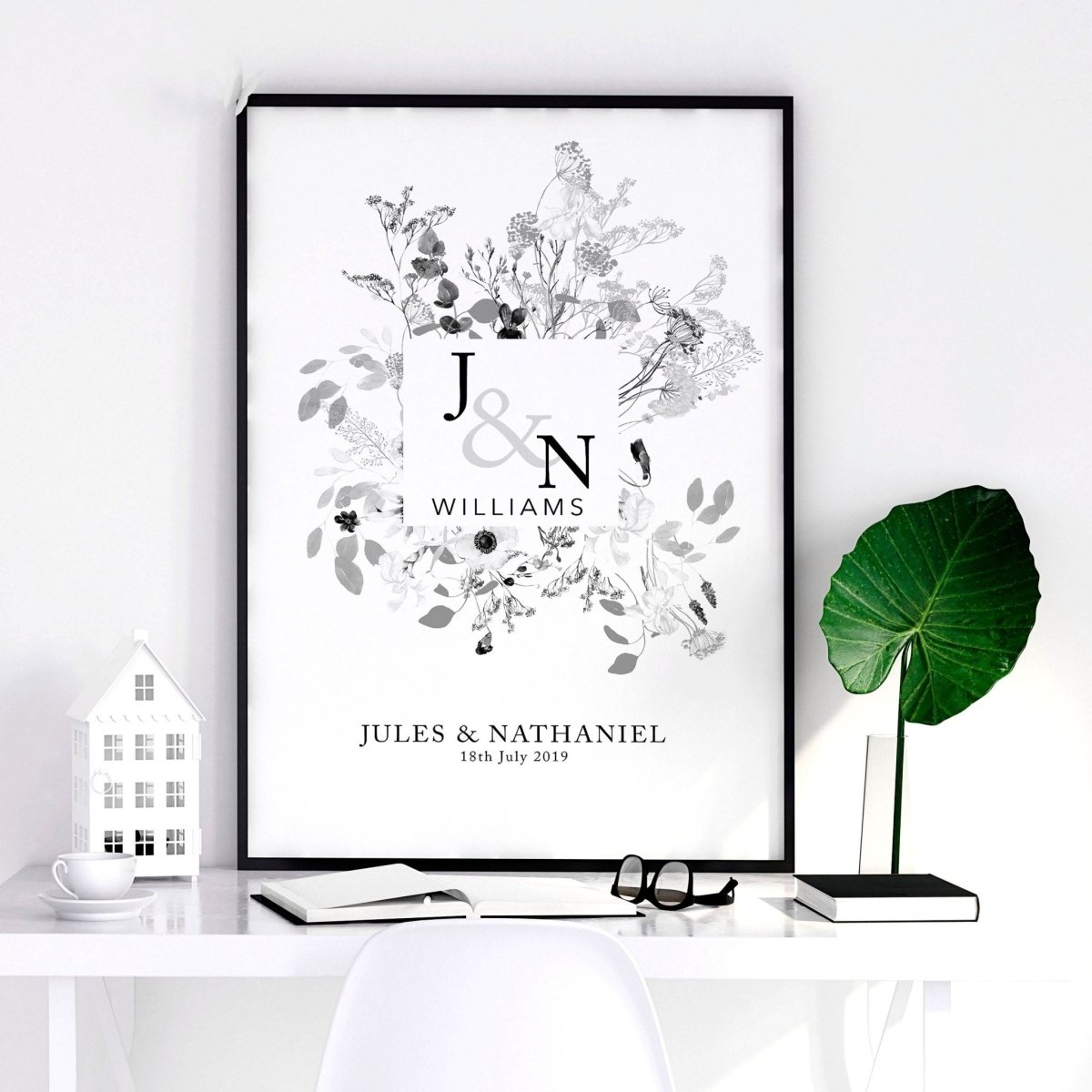 Personalised wedding anniversary gifts | wall art print - Joe’s Haven