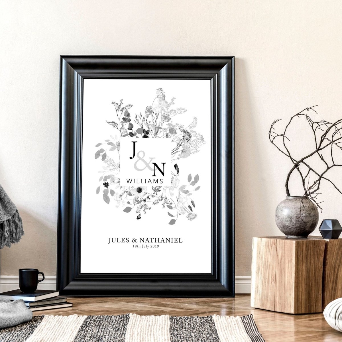 Personalised wedding anniversary gifts | wall art print - Joe’s Haven