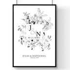 Personalised wedding anniversary gifts | wall art print - Joe’s Haven